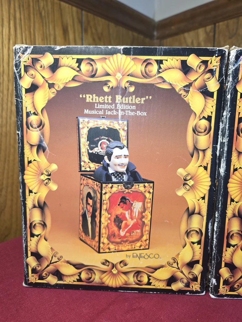 Enesco Scarlett O'Hara and Rhett Butler Musical Jack-in-the-Box Set W/COA